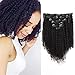 ABH AMAZINGBEAUTY HAIR Afro Curly Clip in Hair Extensions Real Human Hair 4A 4B Curly Clip ins for Black Women 120g 7 Pieces 17 Clips, #1B Natural Black 22 Inch