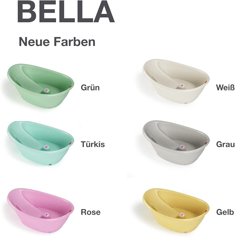 Bella Kit mit Halterung, gemütliche Badewanne für Neugeborene und Babys von 0-12 Monate - Pink