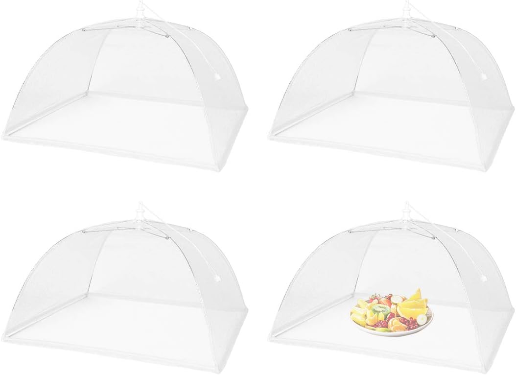 KAOYOO Pop-Up Mesh Food Cover Tents(4 Pack White,16