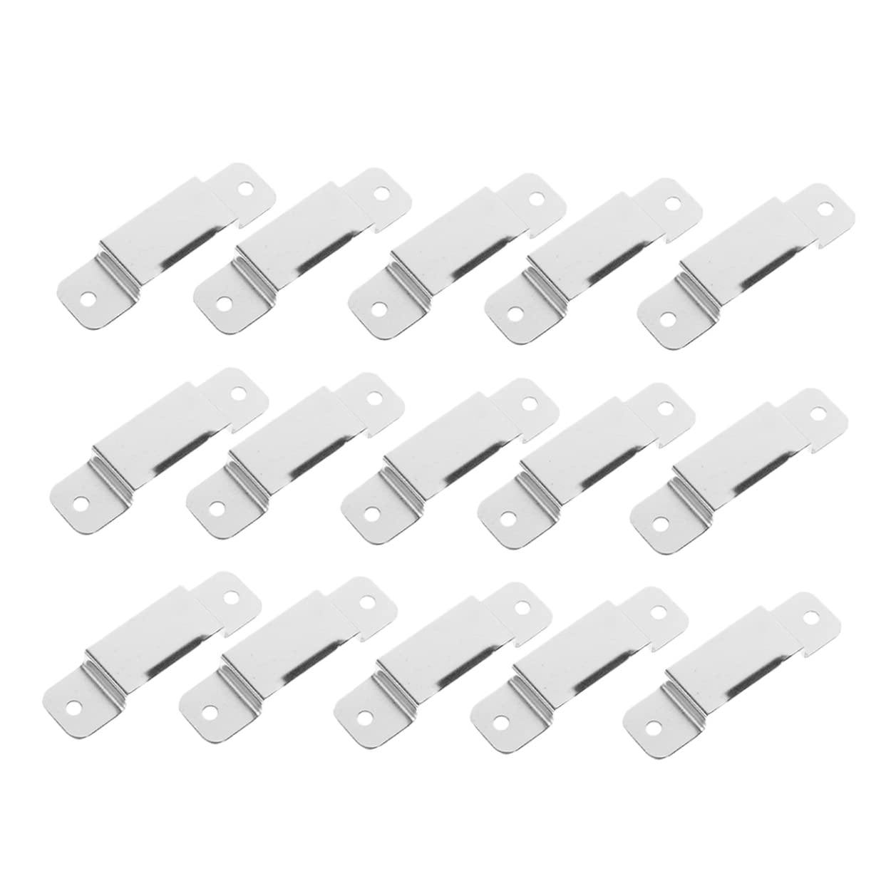 DOITOOL Metal Tape Measure Clip Holder for Tool Belt 7.30X0.79X0.35In Sturdy Steel Tape Measure Clip with Shape Retention for Workshop Garage Workbench 15 Pieces