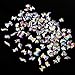 100pcs Ultra Sparkle&Shine AB Crystal Bead 10 Mixed Sizes Moon Star Butterfly Gold FlatBack Rhinestones Gems Pearls for 3D Nail Art Beauty Design DIY Crafts-LONG LASTING AB SHINE Like Swarovski(Pack2)