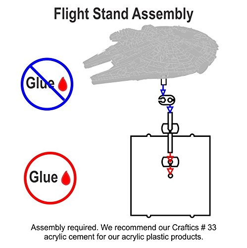 Large, Deluxe Space Fighter Flight Stand, Black (1)