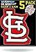 5 Pack St Louis Cardinals Vinyl Decal Sticker Set | Waterproof & UV Resistant Ideal for Cars | Decorate Baseball Gear Team Helmet Cornhole Hard Hat Lunchbox Phone Case Laptop Wall Mug Cup Gift Box