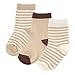 Hudson Baby Touched By Nature Organic Socks 3 Pack, Tan, 12-24 Months