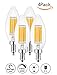 CTKcom 4-Pack 6W Candelabra LED Bulbs,E14 Dimmable COB LED Filament Candle Light Bulb,2700K Warm White 600LM,60W Incandescent Equivalent,Antique Light Bulb Energy-Saving Lamp for Light Fixtures