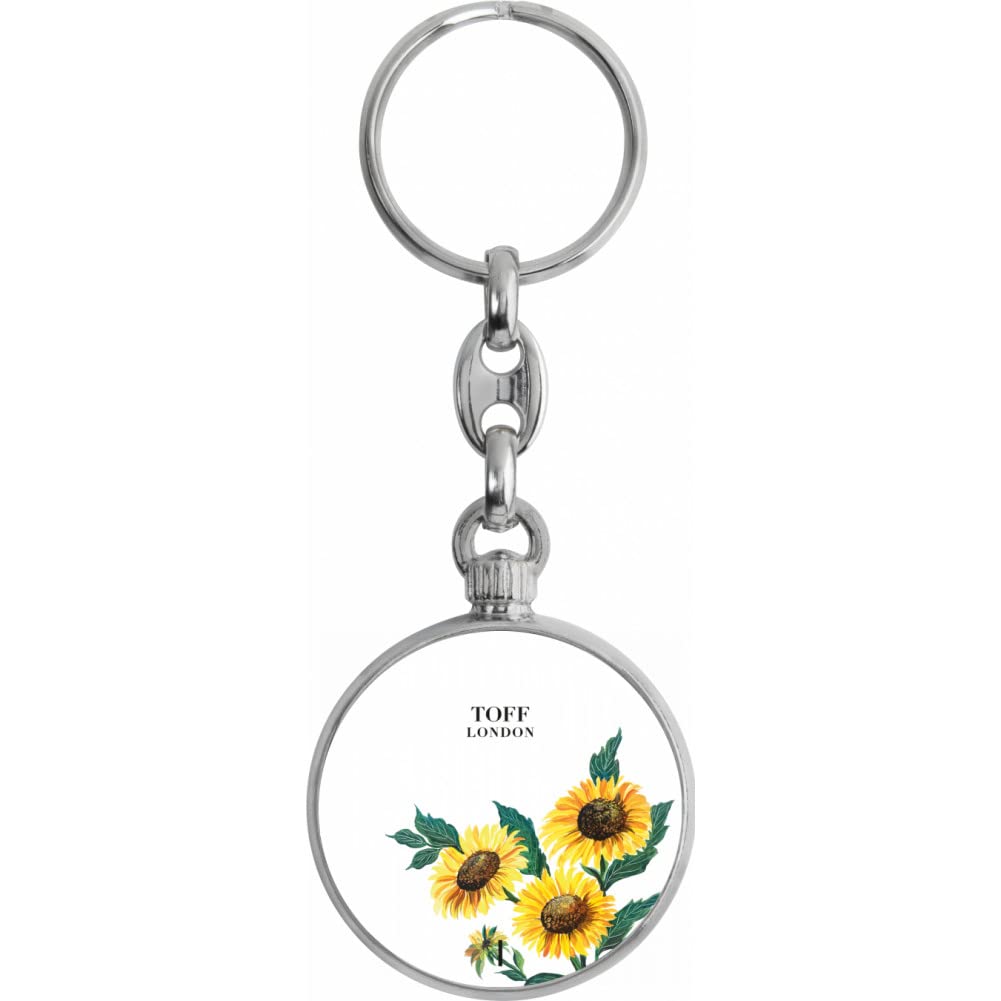 Toff London Yellow Sunflower Flower Keyring