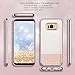 Case Compatible with Samsung Galaxy S8, BENTOBEN Bling Glitter Chrome Stripe Design Hybrid TPU PC Dual Layer Shockproof Slim Protective Phone Case Cover for Samsung Galaxy S8 (5.8 Inch), Rose Gold