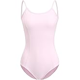 ZYXWVU Women Camisole Dance Leotards with Round Neck for Ballet & Gymnastics