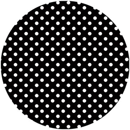 Goodbath Round Rugs Black White, Round Dot Area Rug Non-Slip Machine Washable Bedroom Living Room Study Kids Playing Floor Mat Carpet, 3 Feet