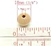 Round Wood Beads 10mm x 9mm Diameter with 3mm Hole, Unfinished Natural, 300
