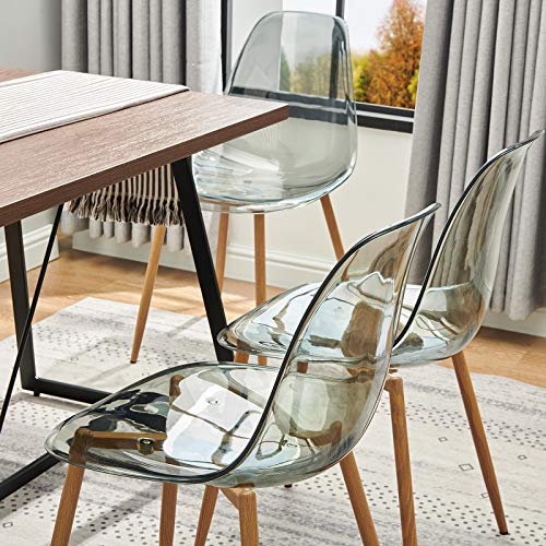 GreenForest Acrylic Ghost Chairs Set of 4, Dining Kitchen Room Chairs