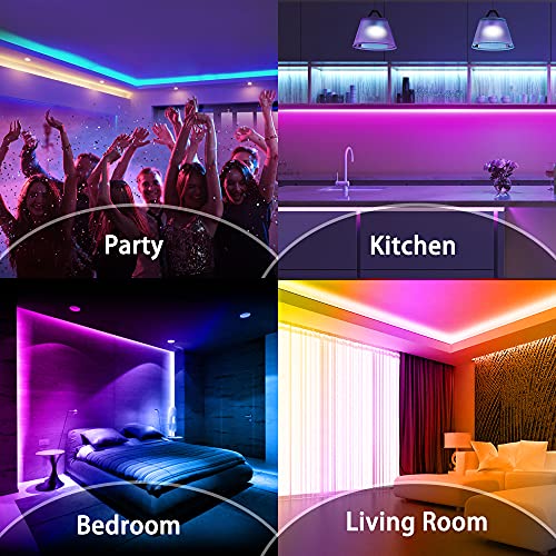 Gusodor Smart WiFi Led Light Strips 65.6ft Led Lights Work with Alexa
