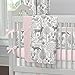 Carousel Designs Pink and Gray Woodland Crib Blanket