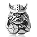 Viking Warrior Charms Authentic 925 Sterling Silver Bead Fits Europen Style Bracelets (Viking Warrior-2)