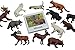 Montessori Animal Match - Miniature North American Wildlife Animal Toy Figurines with Matching Cards - 2 Part Cards. Montessori Learning Toy, Language Materials Busy Bag Activity