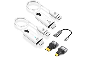 LOTORASIA Wireless HDMI Transmitter and Receiver, Portable 1080P Wireless HDMI Extender 164FT/50M Range, Plug & Play, for PC, Laptops, TV Box, PS4/5, Cameras to TV/Projector/Monitor+USB C to HDMI Adapter