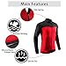 Przewalski Men's Cycling Jersey Winter Thermal Long Sleeve Fleece Cycling Jacket with 3 Rear Pockets