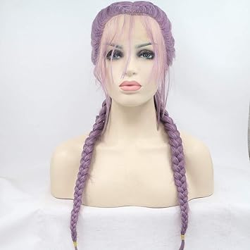 Buy Fantasy Beauty Purple Long Braided Wigs Temperature Natural 2x