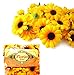 Florist (100) Silk Yellow Sunflower Gerbera Daisy Flower Heads, Gerber Daisies - 1.75