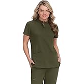 KOI Next Gen Driven Women's 4-Pocket Mandarin Collar Scrub Top