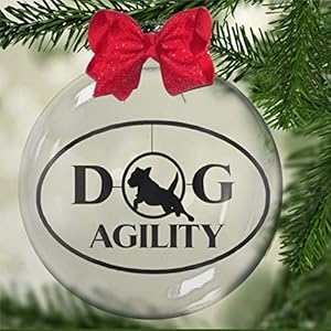Vulbare doorzichtige kerstbal “Dog agility”