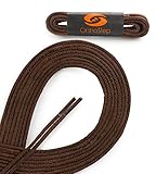 OrthoStep Waxed Very Thin Dress Round Classic Brown 24 inch Shoelaces 2 Pair Pack