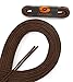 OrthoStep Waxed Very Thin Dress Round Classic Brown 30 inch Shoelaces 1 Pair Pack