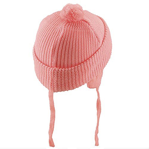 Toddler Beanie Hat with Ear Flaps Pink