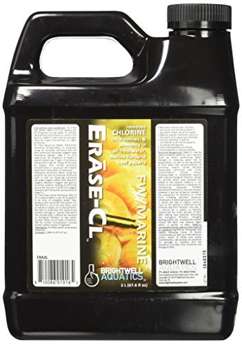 Brightwell Aquatics Erase-Cl - Chloramine, Chlorine, and Ammonia Remover 2L / 67.6oz
