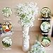 Voluex 20pc Baby Breath Artificial Flower Gypsophila, Real Touch Bouquets for Wedding Home Decor Gift, 20 Pack, White