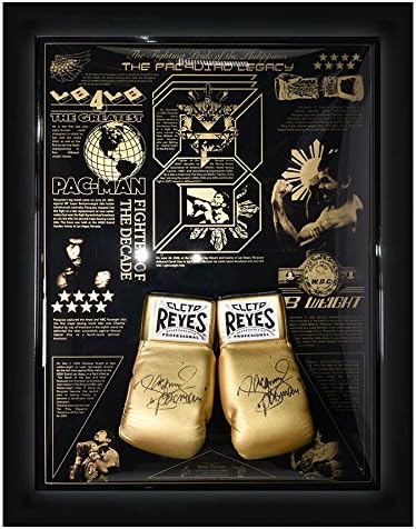Signed Manny Pacquiao Legacy Limited Edition Cleto Reyes Boxing Glove Display