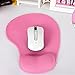 Badalink Mouse Pad Comfort Fabric Covered Gel Silicone & Cotton Lycra Design Mouse Pad/Mouse Mat Wrist Rest Support - Pink