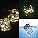 Mason Jar Lights Lids Wide Mouth Waterproof, iThird Solar String Lights Outdoor 2 Pack 10 LED Warm White for Wedding Christmas Holloween Party Deck Balcony Decorative Lighting(Jars Not Included)