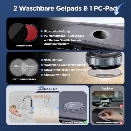 MSXTTLY Military Mobile Phone Holder Car Magnet for MagSafe Car Mount Magnetic [36 kg Suction Cup Vacuum 360° Rotatable 24XN55 Magnets] Holder Car for iPhone 17 Pro MAX 17-12 All Mobile Phones Vmag-S1