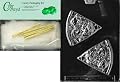 Cybrtrayd Mdk25G-K086 Pizza Slice Kids Chocolate Candy Mold with Packaging Bundle, Includes 25 Cello Bags, 25 Gold Twist Ties and Chocolate Molding Instructions