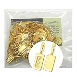 Rockin Beads 200 Glue on Bails Pendant Hanger Shiny Gold Plated 21x7mm