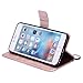 iPhone 6 / 6S Wallet Case,A-slim(TM) Sun Pattern Embossed PU Leather Magnetic Flip Cover Card Holders & Hand Strap Wallet Purse Case for iPhone 6 / 6S [4.7 Inch] - Rose Gold