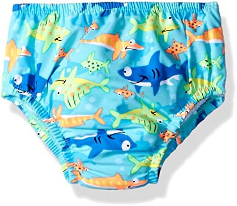 Sea Me Swim Baby Reusable Diaper with Snaps, Multi, 12-18M