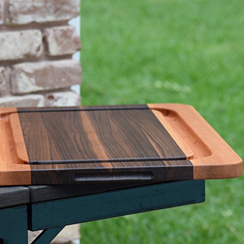Handcrafted Cherry and Walnut Large Wood Cutting Board