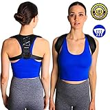 UpgradeWith Posture Corrector and Back Support Brace for Men and Women | [New 2019 FDA Approved] Adjustable Brace Relieves Back and Shoulder Pain, Prevents Slouching and Hunching