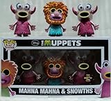 Funko Pop Metallic Paint Snowth and Mahna Mahna 3 Piece Set 2012 Comic Con Exclusive