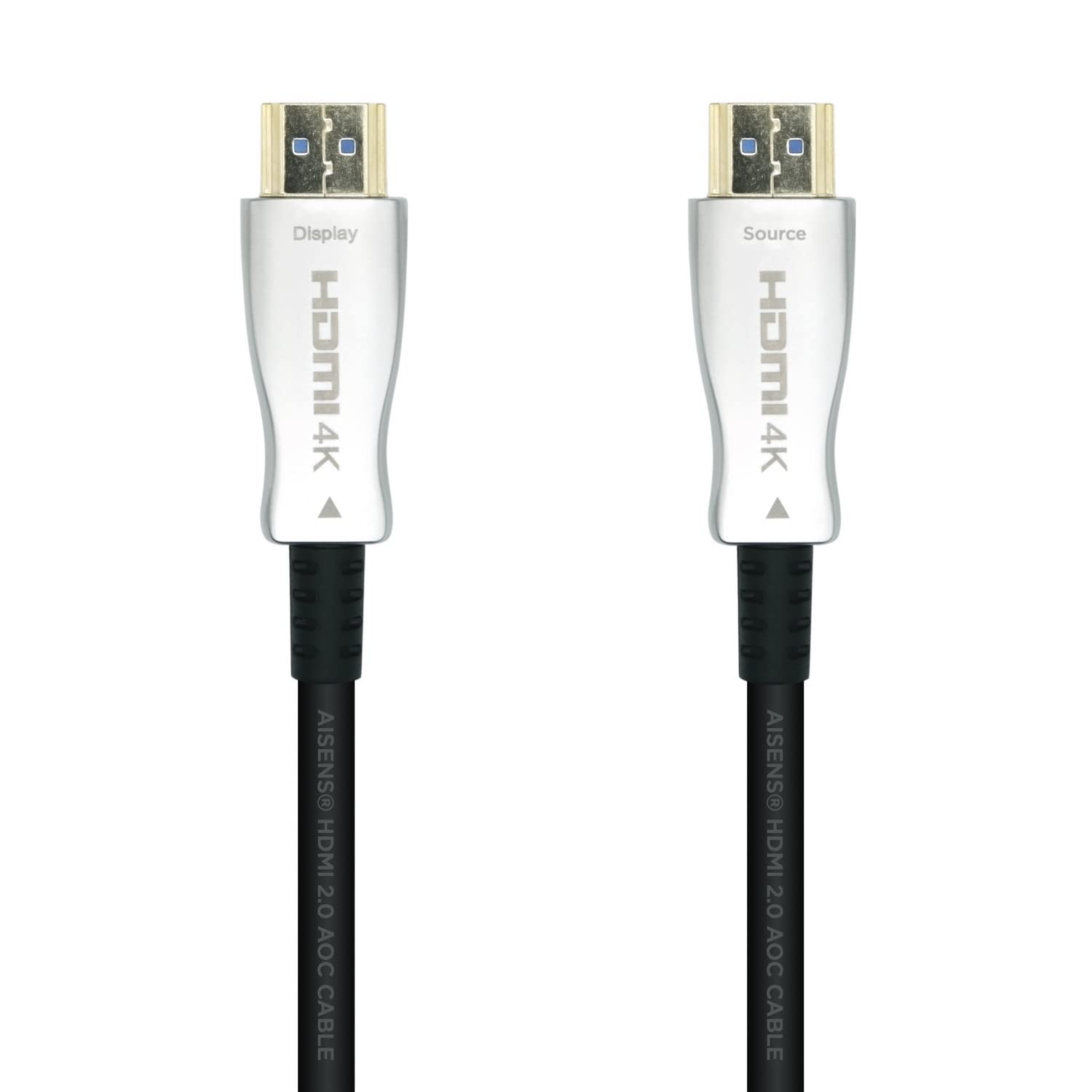 AISENS A148-0377 HDMI Cable V2.0 AOC Premium High Speed/HEC 4K@60Hz 4:4 18Gbps, A/M-A/M, Black, 15m