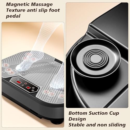 LBOYLOVE® Vibration Plate Exercise Machine, Whole Body Workout Vibration Plate for Weight Loss and Lymphatic Drainage, 120 Adjustable Speeds & 10 Sports Modes, Max Weight 175KG
