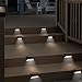 Kleeger Solar Power Deck Lights - Outdoor Lighting For Your Garden, Yard, Stair & Patio Pathway. Auto Dusk To Dawn Feature (3 Pack)