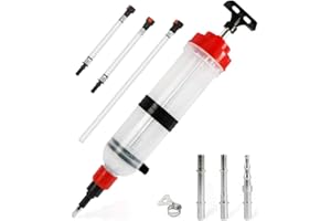 1500cc Automotive Fluid Syringe with VITON Seals – Heavy Duty Oil Extractor & Filler Tool for Brake, Transmission, Coolant, a