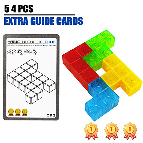 Aitey Magnetic Building Blocks, Magnetic Tiles for Kids Educational Toys Stress Relief Toy Games Square Cube Magnets develops intelligence