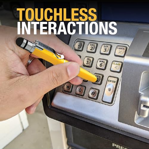 DEWALT Lápiz Stylus 3 en 1, Lápiz Stylus de Bolsillo para iPad, para Pantalla Táctil, Bolígrafo con Punta Stylus, Mini con Teclado, Compatible con iPhone