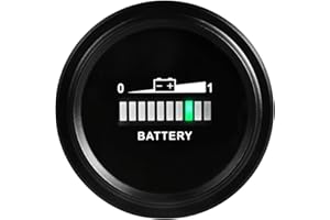 NinE-ROnG LED Battery Indicator Meter Gauge - Lead Acid 12V to 72V, Monitor Battery Level & Capacity for Golf Cart, Forklift, Star Car, Club Car