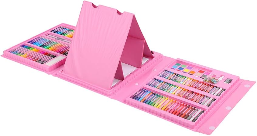Jimfoty Kit de Dibujo Lápiz de Color Caja de Acabado tríptico Set de Arte para niños,