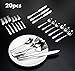 Silverware Set, Elegant Life 20-Piece Flatware Set, Stainless Steel Cutlery Set, Mirror Polishing Tableware Set Utensil Set, Knives, Forks, Spoons for Home and Restaurant, Service for 4